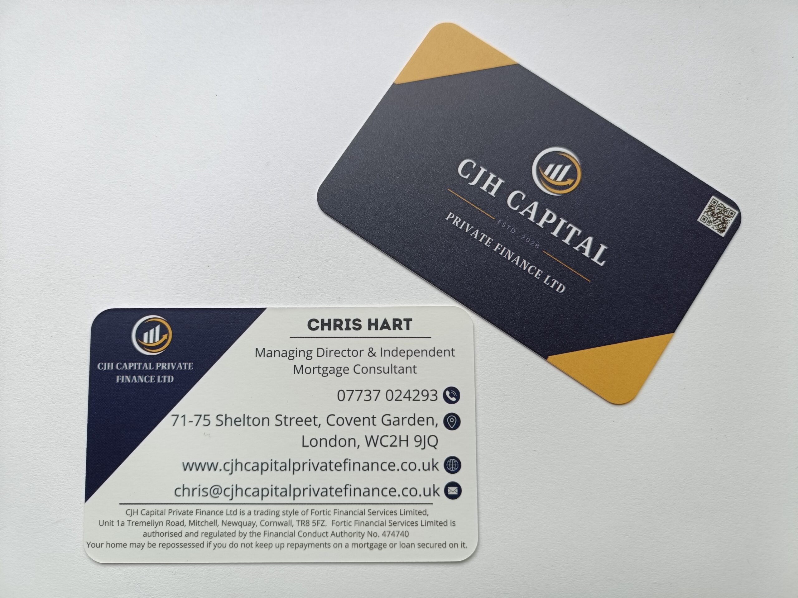 CJH Capital Business cards Both
