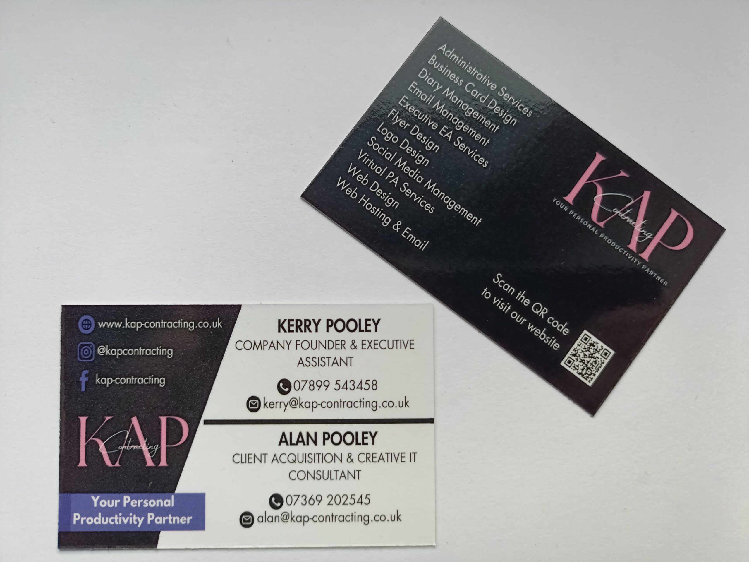 KAP Contracting Business Card Both