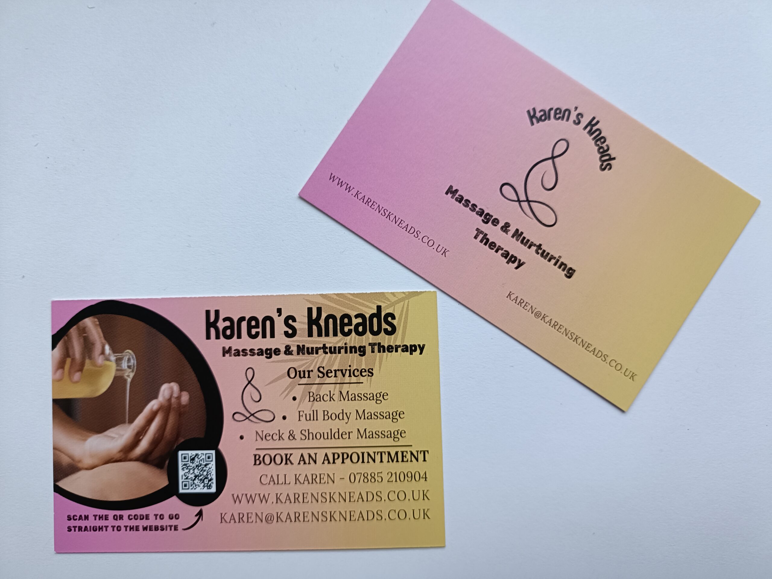 Karen’s Kneads Business Card Both