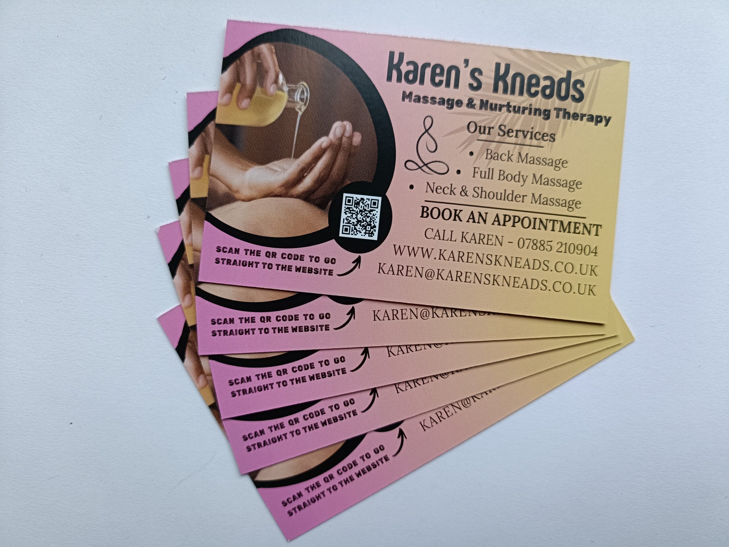 Karen’s Kneads Business Card Front