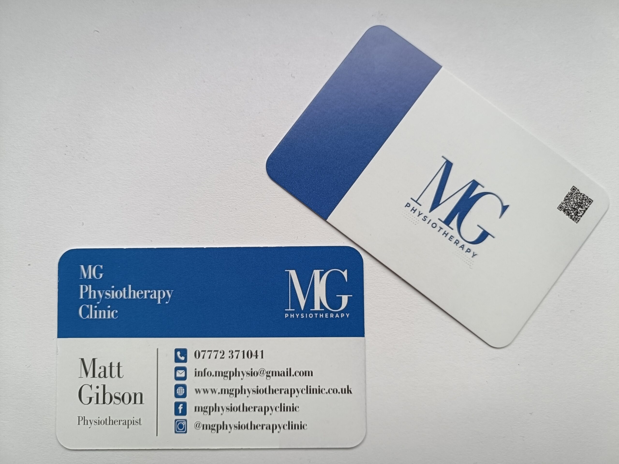 MG Physiotherapy Business Card Both