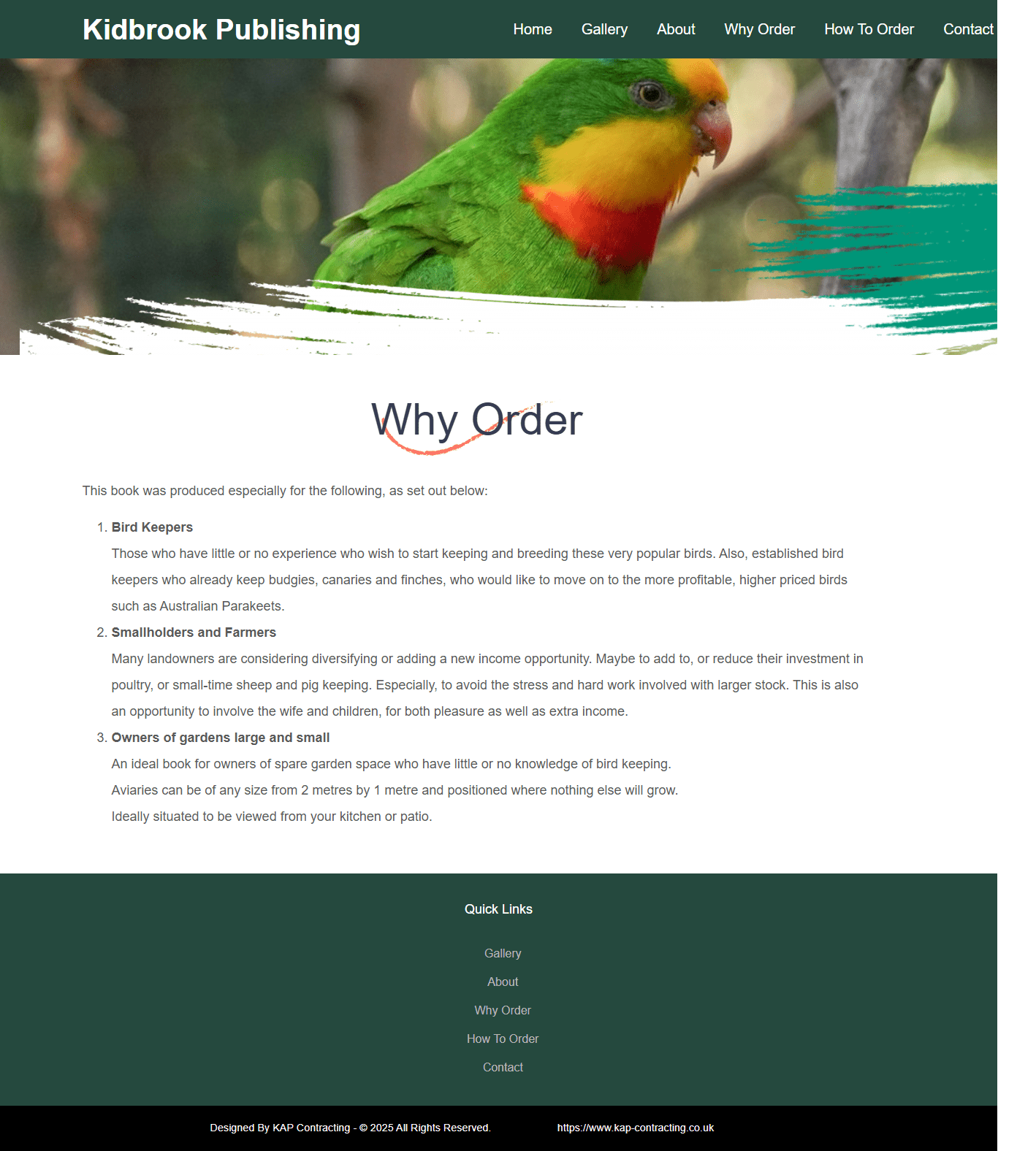 Why order page
