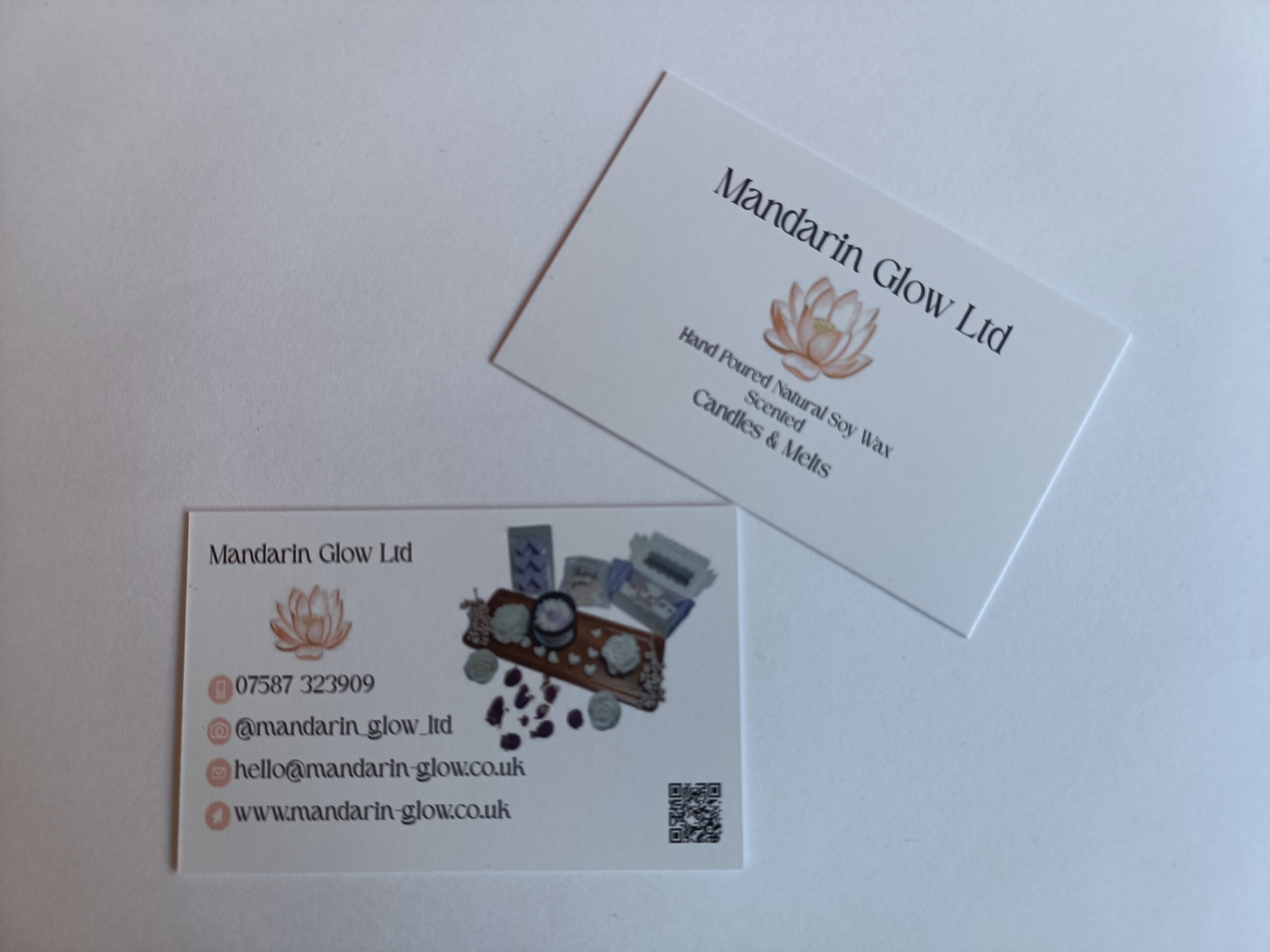 Mandarin Glow Ltd Business card both