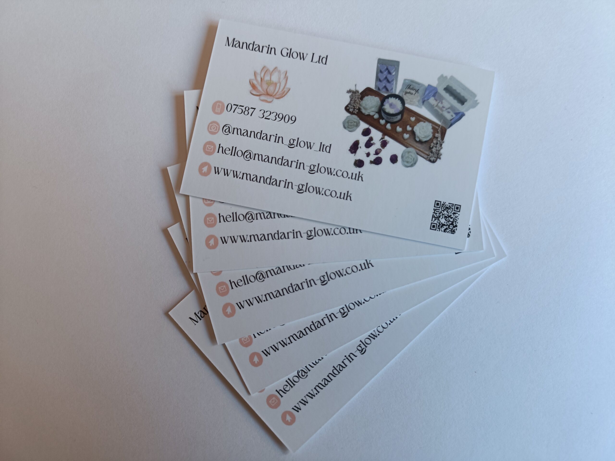 Mandarin Glow Ltd Business card front