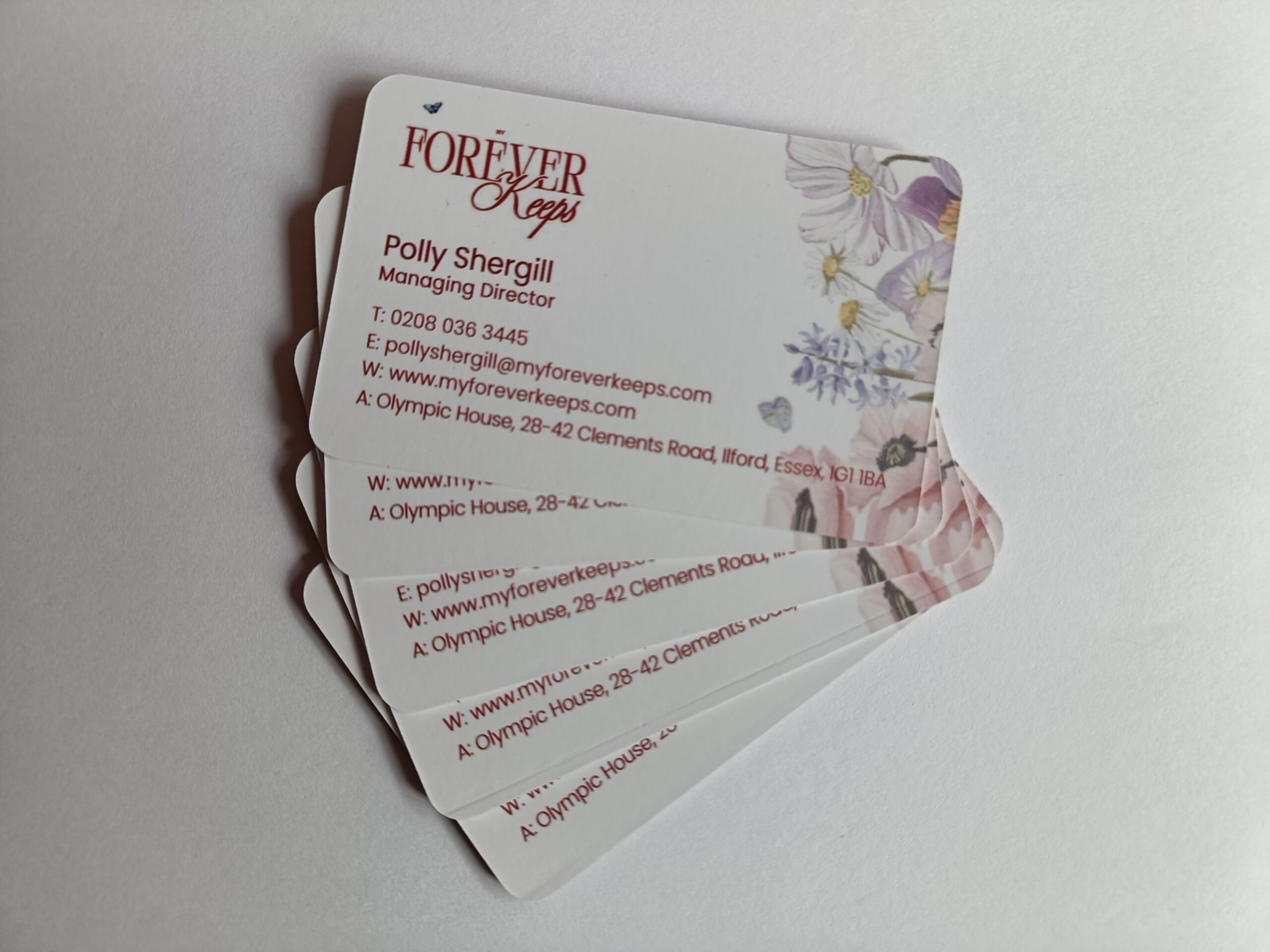 My For Keeps business card front
