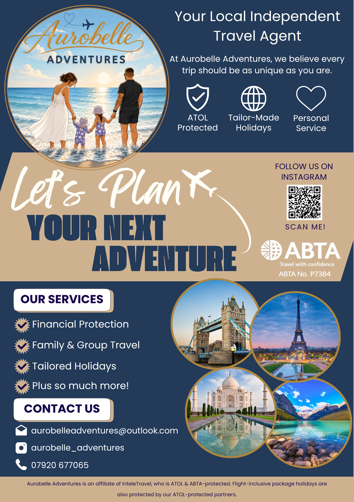 Flyer Design Portfolio | Kap Contracting Aurobelle Adventures A5 Flyer Front
