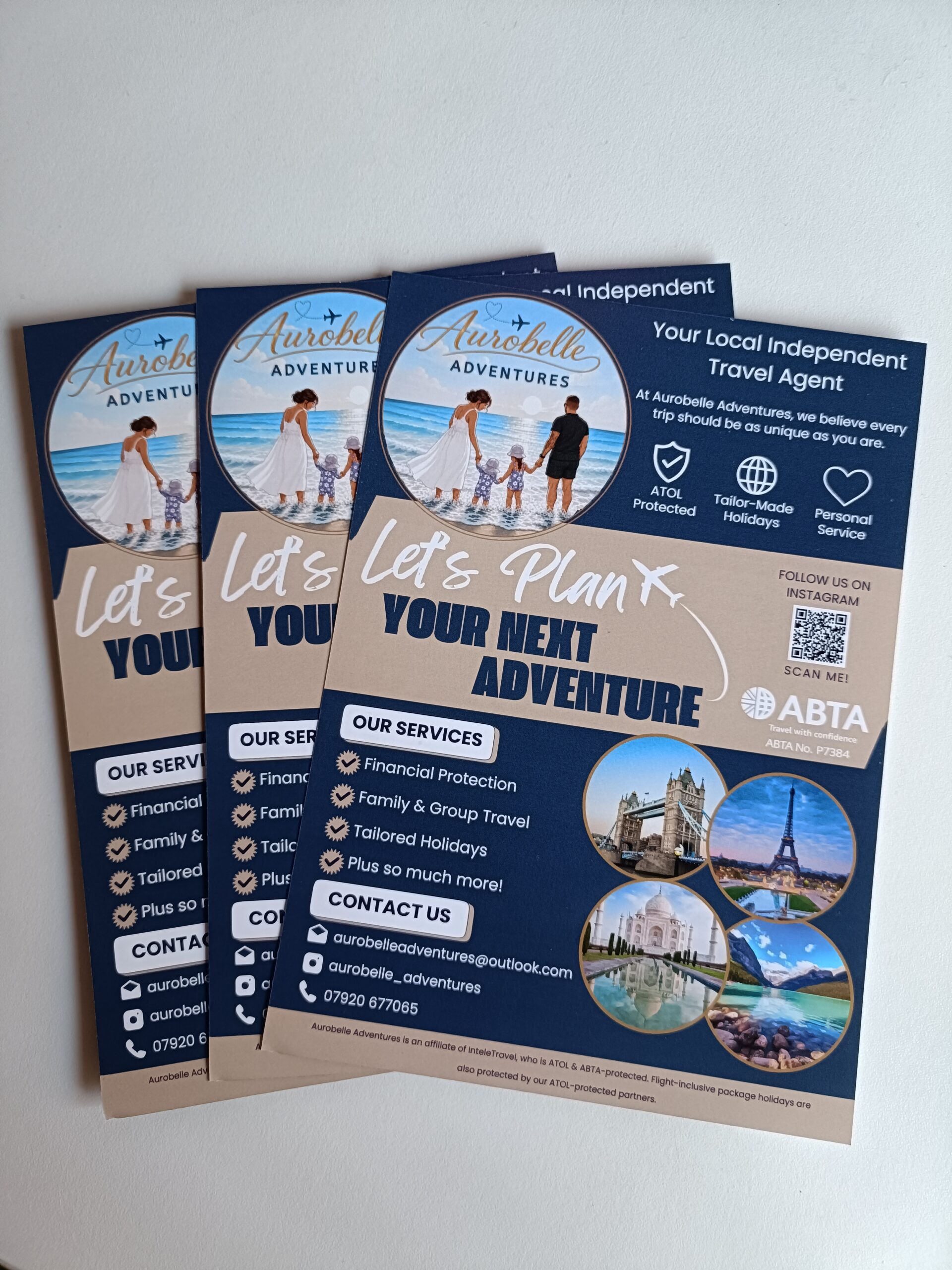 Flyer Design Portfolio | Kap Contracting Aurobelle Adventures Flyer Front