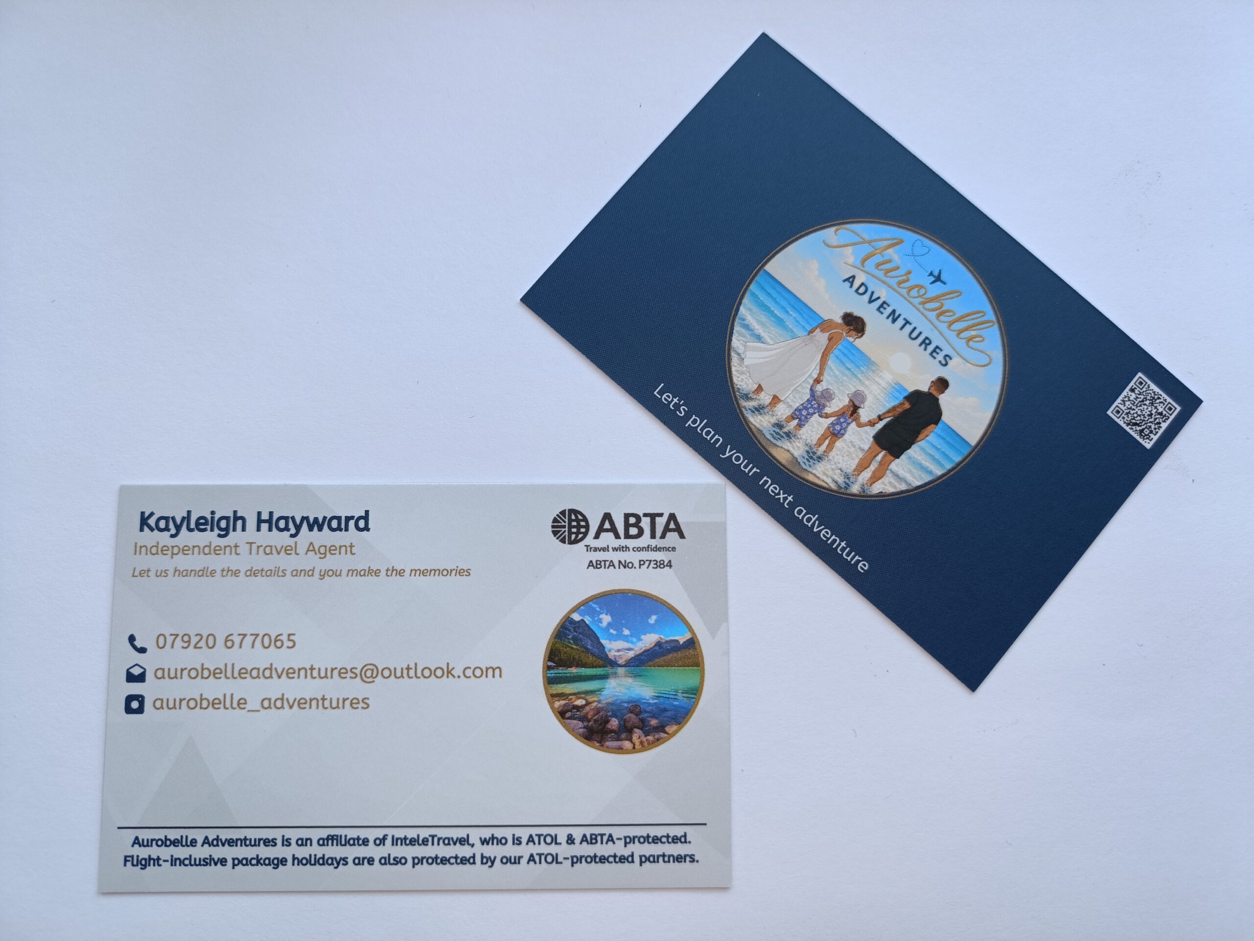 Business Card Design Portfolio | Kap Contracting Aurobelle Business Card Both