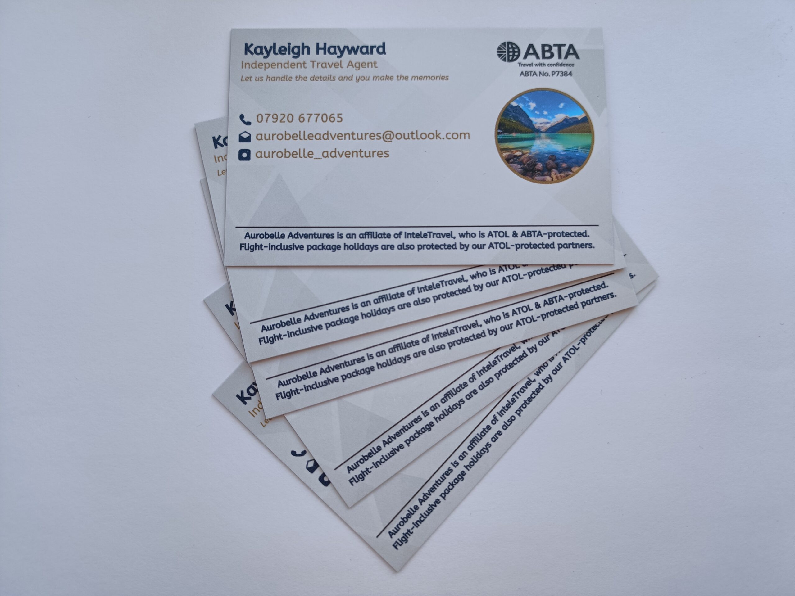Business Card Design Portfolio | Kap Contracting Aurobelle Business Card Front