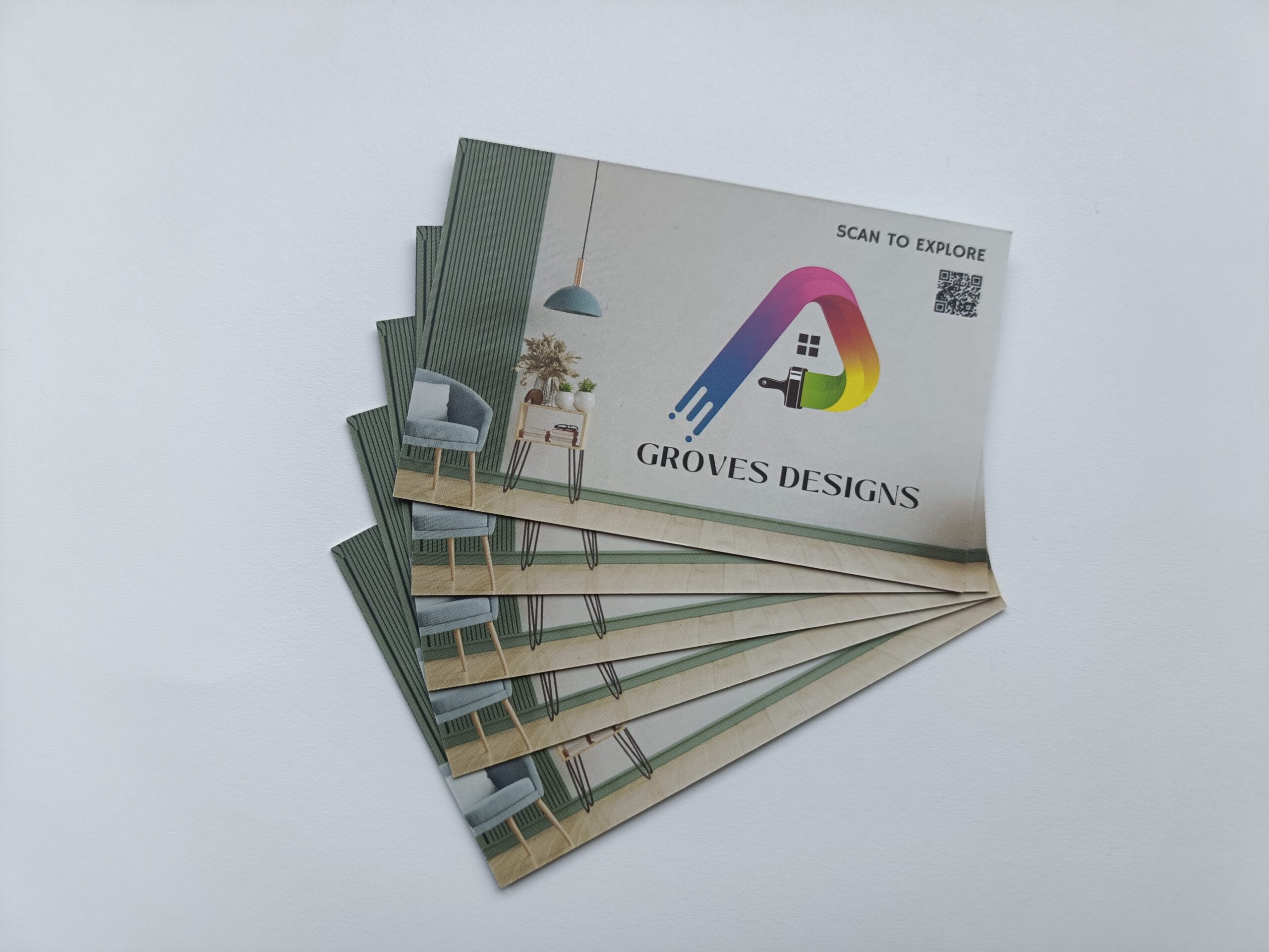 Business Card Design Portfolio | Kap Contracting Groves Designs business card back